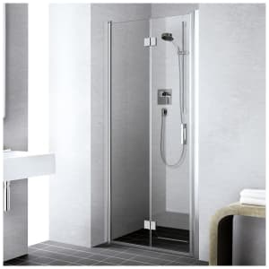 Kermi Liga Pendel-Falttür für Duschwanne 70 cm mit 2 Glasflügeln, Anschlag links