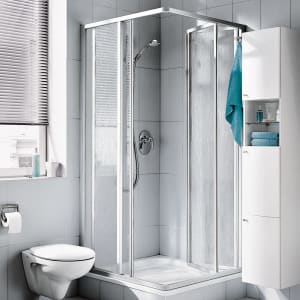 Kermi Nova 2000 Eckeinstieg 2-teilig 75 x 185 cm, Falttür Halbteil