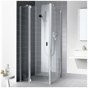 Kermi Raya Pendeltür 1-flügelig mit Festfeld 100 cm, Anschlag links für Nische und Kombination