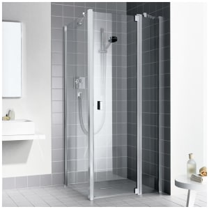 Kermi Raya Pendeltür 1-flügelig mit Festfeld 118 cm, Anschlag rechts für Nische und Kombination