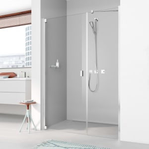 Kermi Raya Pendeltür 1-flügelig mit Festfeld 120 cm, Anschlag links für Nische und Kombination festfeldseitig