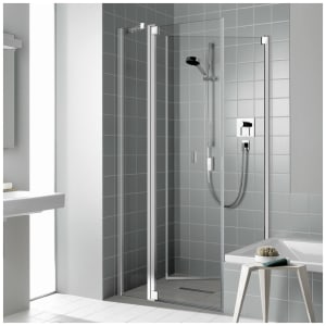 Kermi Raya Seitenwand beweglich 90 cm Anschlag rechts, für Eckeinbau