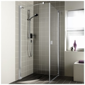 Kermi Raya Seitenwand starr 90 cm Anschlag links, für Eckeinbau