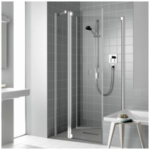 Kermi Raya Seitenwand beweglich 90 cm Anschlag rechts, für Eckeinbau