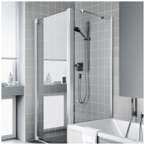 Kermi Raya Seitenwand verkürzt 80 cm auf Badewanne für Eckeinbau oder U-Kabine