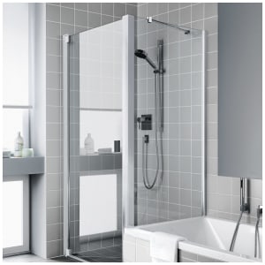 Kermi Raya Seitenwand verkürzt 90 cm auf Badewanne für Eckeinbau oder U-Kabine