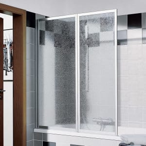 Kermi Vario 2000 Faltwand 2-flügelig auf Badewanne 115 x 140 cm