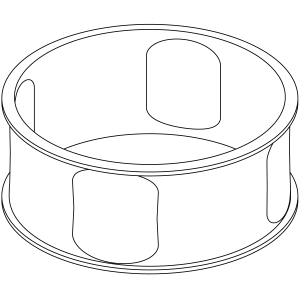 Keuco Plan Ersatz-Kunststoff-Einsatz für Seifenschale, 6,45 x 2,63 cm