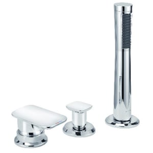 Kludi E2 Dreiloch Wannenfüll- und Brause-Einhandmischer, ohne Auslauf