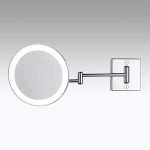 Koh-I-Noor Discolo LED Kosmetikspiegel mit Doppelarm und indirektem Stromanschluss, 3-fach Vergrößerung