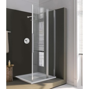 Koralle myDay Pendeltür Eckeinstieg 80 cm mit Festelement rechts