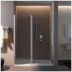 Koralle myDay Pendeltür NPFA bis 80 cm mit Festelement für Nische Sonderanfertigung links