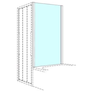 Koralle myDay Trennwand kurz WK für Schiebetür oder Falttür 85 cm