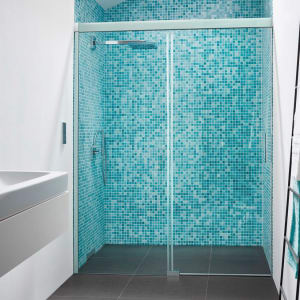 Koralle S600Plus Schiebetür in Nische Type DSN2 140 L, Festelement links