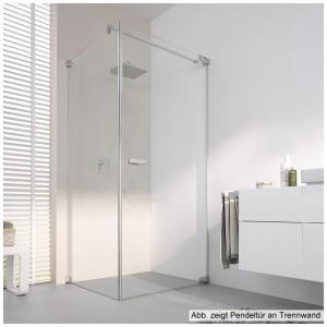 Koralle S808 Pendeltüre für Trennwand ohne Festelement rechts, bodengleich