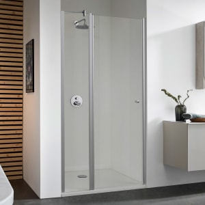 Koralle TwiggyPlus Pendeltür mit Festelement in Nische 90 x 200 cm