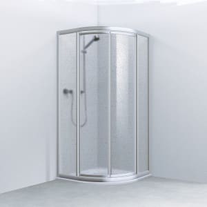 Koralle TwiggyTop VKPTT Pendeltür 2-teilig mit Festteilen, 80 x 185 cm, Radius 50 cm