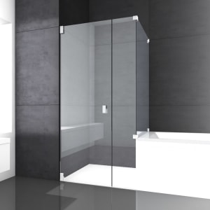 Kronenbach Cube Drehtür an Seitenteil bis 100 cm mit Badewannenseitenwand