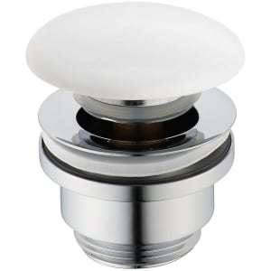 Kronenbach Pop Up Ablaufventil rund, kurz, keramische Abdeckung