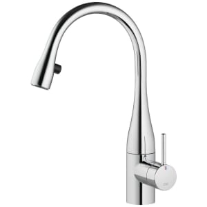 KWC EVE Einhand-Spültischbatterie mit LUMINAQUA LED-Technologie, Ausladung 19 cm