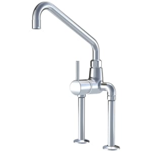 KWC Gastro Einhebel Spültisch-Zweiloch-Brückenbatterie mit erhöhtem Sockel für die Profiküche