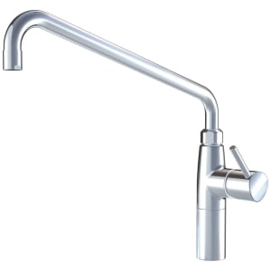 KWC Gastro Einhebel Spültischbatterie mit erhöhtem Sockel für die Profiküche, Ausladung 45 cm