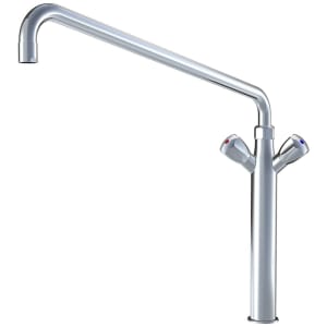 KWC Gastro Zweigriff-Spültischbatterie mit hohem Sockel für die Profiküche, Ausladung 60 cm