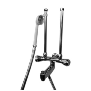 KWC Zweigriffmischer Wanne Niederdruck mit gebogener Armatur