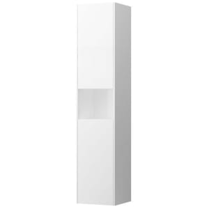 LAUFEN BASE Hochschrank 35 x 33,6 x 165 cm, 2 Türen, 1 offenes Fach, Scharnier rechts mit Push & Pull-Funktion