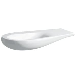 LAUFEN Alessi Waschtisch unterbaufähig 90 x 50 cm, ohne Hahnloch, mit Ablage rechts