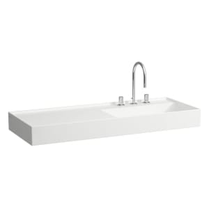 LAUFEN Kartell Waschtisch 120 x 46 cm, mit Ablage links,  ohne Hahnloch