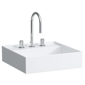 LAUFEN Kartell Handwaschbecken 46 x 46 cm mit 3 Hahnlöchern