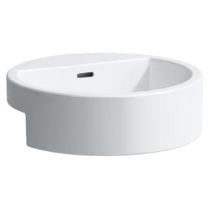 LAUFEN Living City Halbeinbauwaschtisch 46 cm mit Überlauf, ohne Hahnlochbohrung