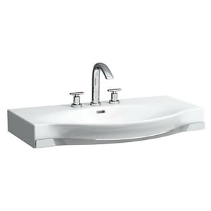 LAUFEN Palace Waschtisch 90 cm mit Überlauf und 3 Hahnlöchern, mit Handtuchhalter