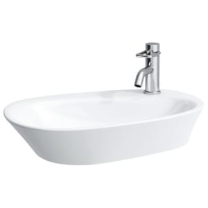 LAUFEN Palomba Waschtisch-Schale 60 x 40 cm mit Überlauf und Hahnloch