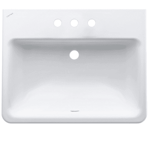 LAUFEN PRO S Einbauwaschtisch 56 cm von oben mit 3 Hahnlöchern und Überlauf