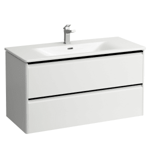 LAUFEN Palace Waschtischkombination 100 cm mit Griffleiste schwarz