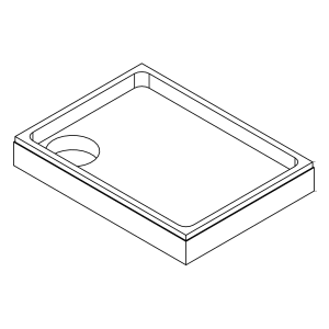 Mauersberger Duschwannenträger aus Styropor für Lupina 120 x 80 cm superflach links