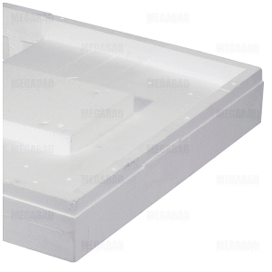 Mauersberger Duschwannenträger 14 cm hoch, aus Styropor für Lutea 80 x 80 cm, superflach