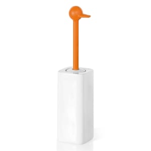 Living Toilettenbürstengarnitur mit orangenem Silikongriff