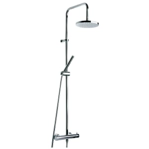 House Duschsystem mit Thermostat-Brausebatterie und Kopfbrause rund, Aufputz