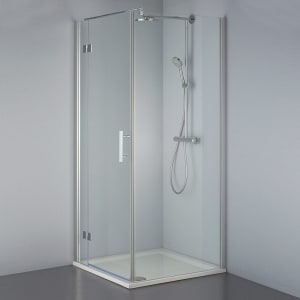 Steinkamp Lifestyle Drehtür mit Seitenwand 100 x 100 cm Anschlag links inkl. easypearl