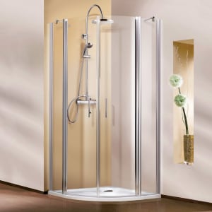 Classic-Line Runddusche 4-teilig 80 x 80 x 190 cm Radius 55 cm