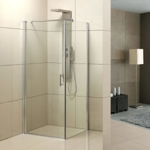 Planplus Home Tür mit Seitenwand 90 x 90 x 195 cm Türanschlag links