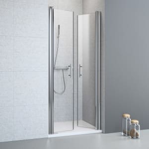 Planplus Doppelpendeltür für Nische 100 x 195 cm