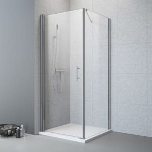 Planplus Drehtür mit Seitenwand 80 x 80 x 195 cm, Anschlag links