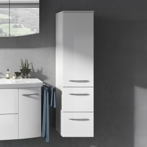 Pelipal Cassca Hochschrank 45 x 33 x 168 cm mit 1 Auszug, 2 Drehtüren, Anschlag rechts, Griff N1, PG2