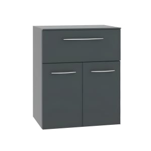 Pelipal Cassca Highboard 60 x 33 x 73 cm mit 1 Auszug, 2 Drehtüren, Griff N1, PG2
