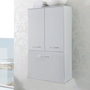 Pelipal Cassca Midischrank 60 x 33 x 121 cm mit 1 Wäschekippe, 2 Drehtüren, Griff C1, PG2