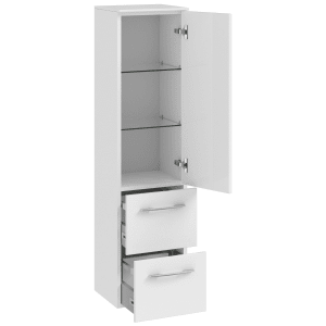 Pelipal Cassca Midischrank 30 x 33 x 121 cm mit 2 Auszüge, 1 Drehtür, Anschlag rechts, Griff N1, PG2